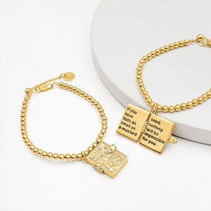 Secret Scriptures Bracelet: Faith - Gold